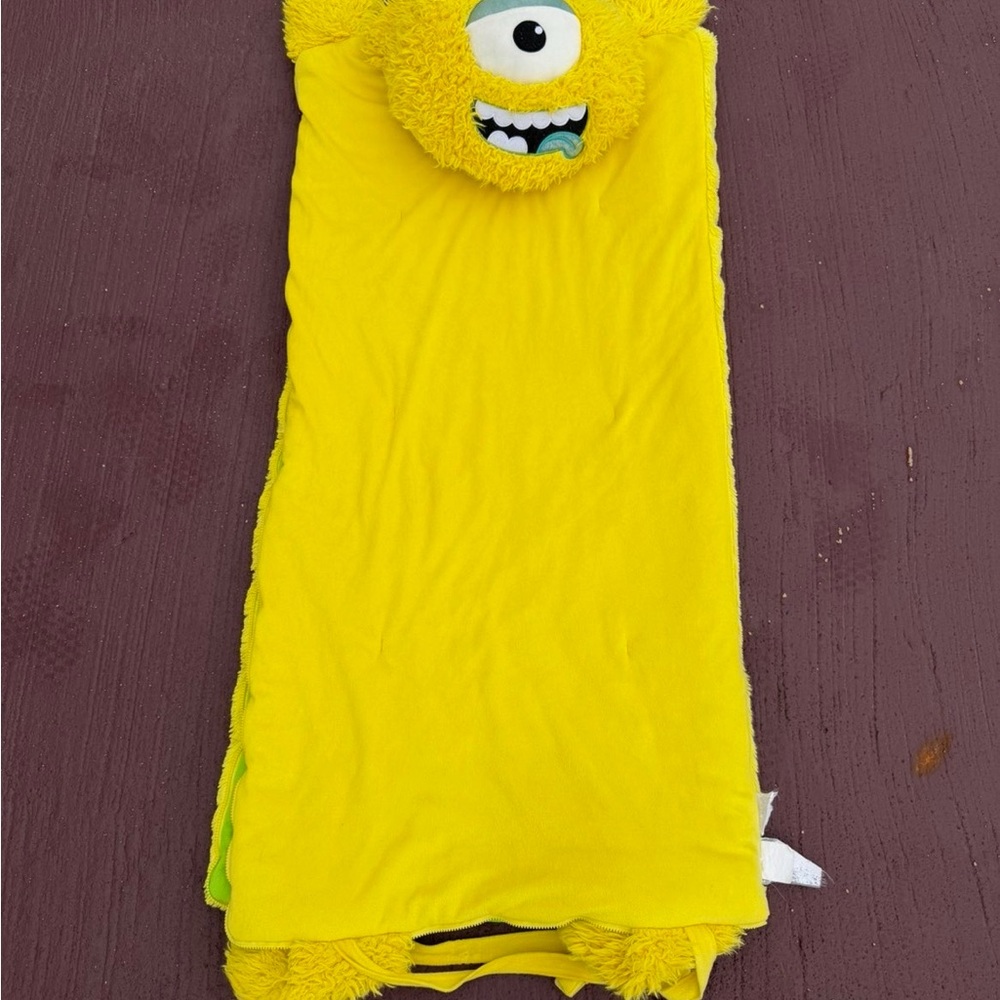 Yellow Monster Hooded Blanket/Sleeping bag